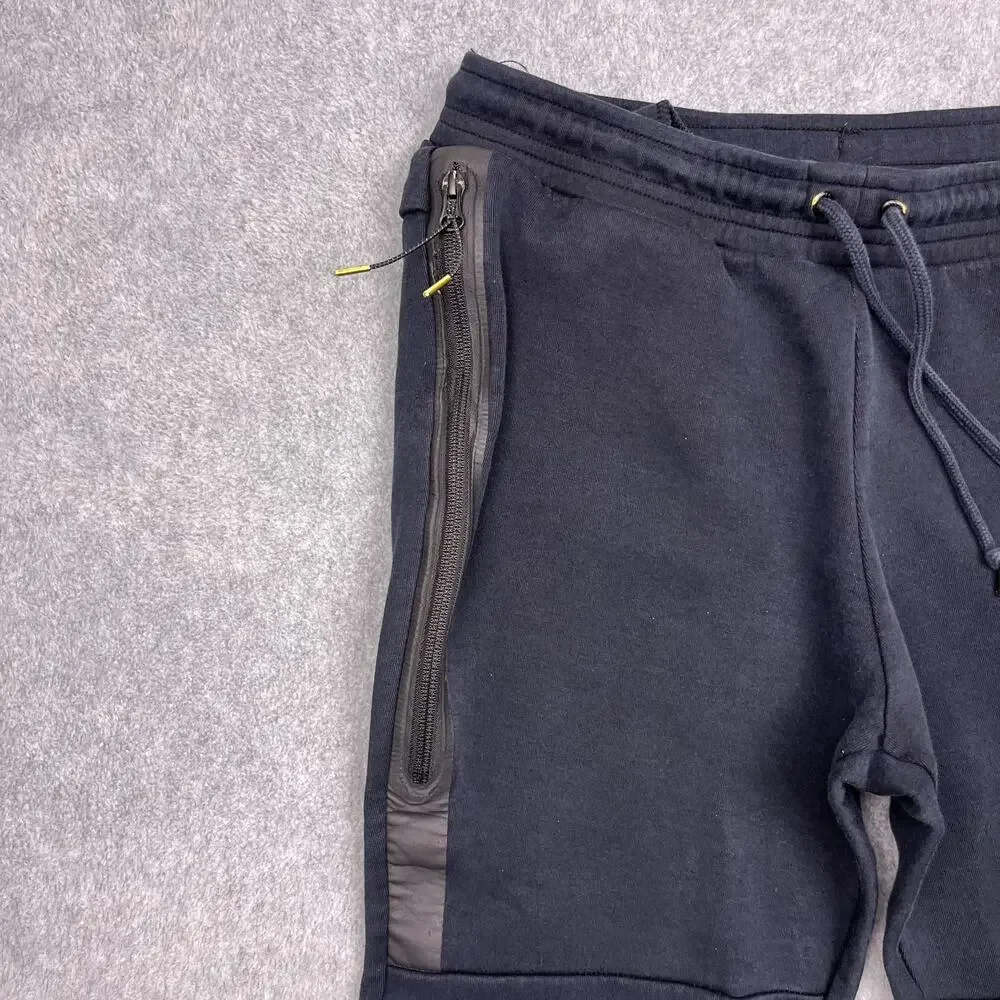 nike tech sweatpants mens medium black tapered jogger drawstring